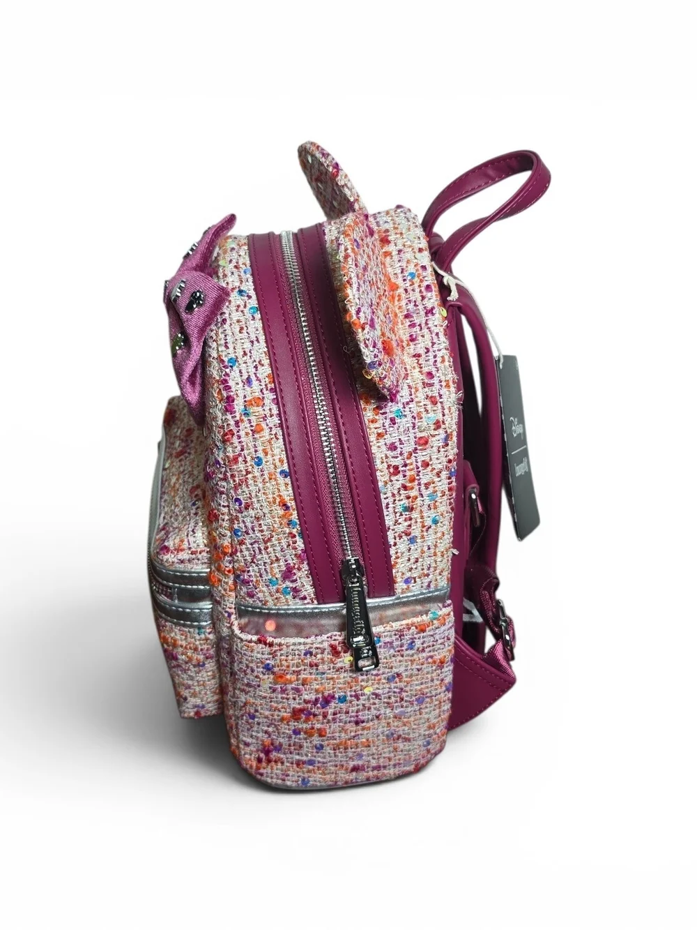Loungefly Minnie Mouse Pink Bouclé Mini Backpack BoxLunch Exclusive NWT